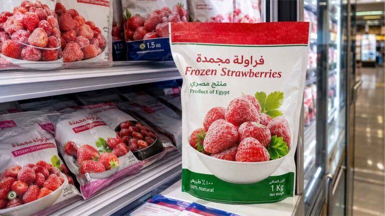 عبوات الفراولة المجمدة